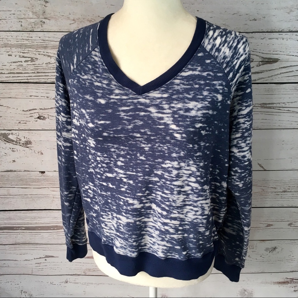 š Mottled Blue and white crewneck sweatshirt - Picture 1 of 5